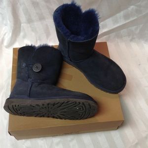 Blue suede ugg mid calf